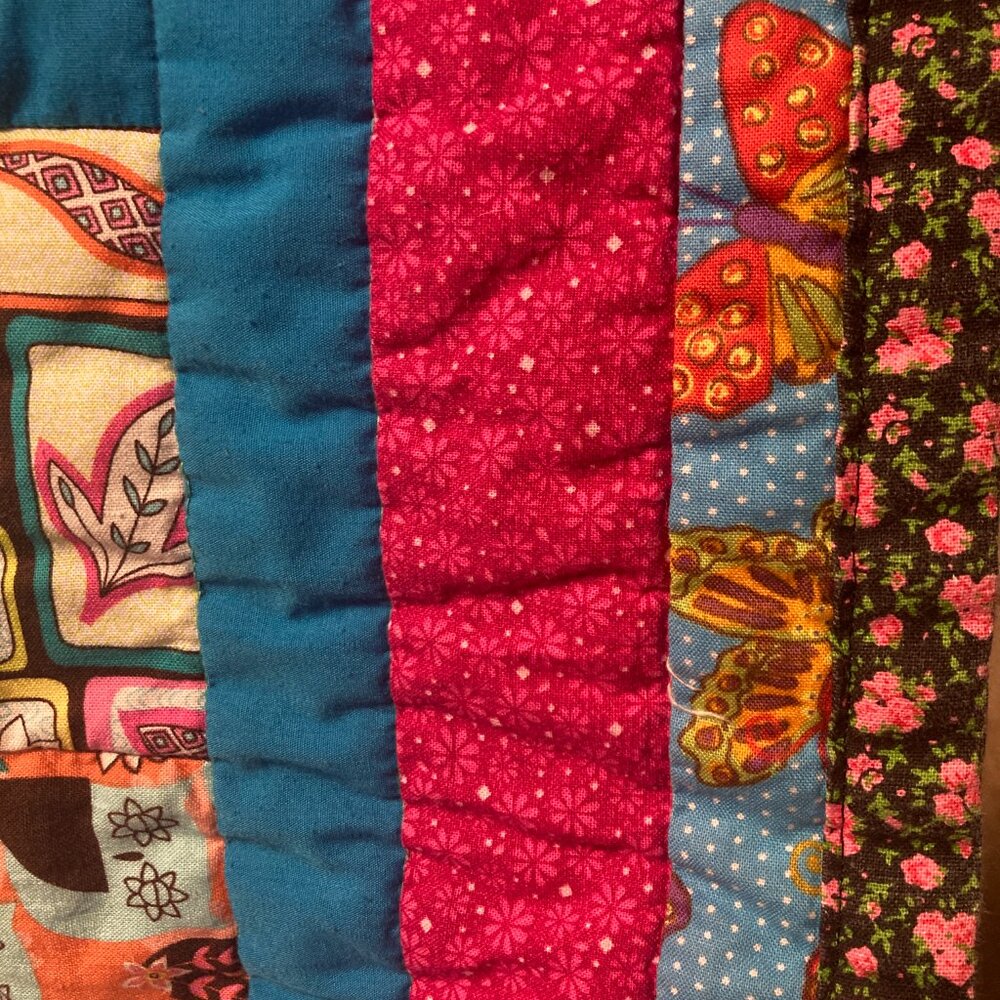 Handmade Quilt Lap Blanket Throw Wall Hanging Quilts For Kids - Picture 7 of 7